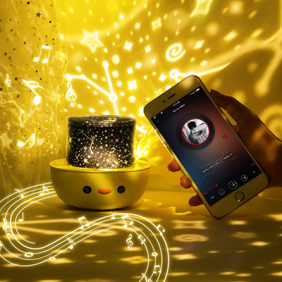 New Crown Duck projection Night Light  Colorful Rotate Music box Projector With Remote control For Kids Holiday Decor Gi