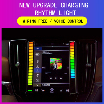 New Arrival Rechargeable RGB Sound-Activated Music Pickup Rhythm Light 18 colors music rhythm lamp for Car Home music de