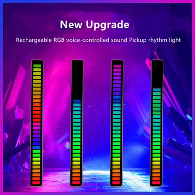New Arrival Rechargeable RGB Sound-Activated Music Pickup Rhythm Light 18 colors music rhythm lamp for Car Home music de