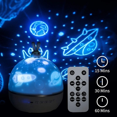 Bunny Star Night Light Projector Night Light Star Projector For Kids Baby Room Romantic Bunny Projection LED Night Lamp