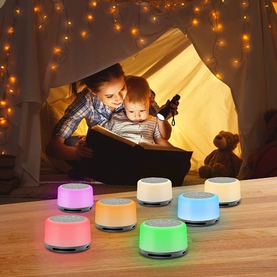 White Noise Sleep Machine With 24 HIFI Soothing Sounds Color Night Light Rechargeable Portable Sleep Machine For Baby Ad