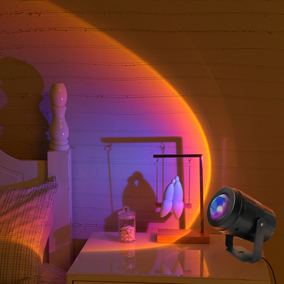 Sunset Lamp Projector LED Night Light 360 Degree Rotation Multi Halo Projection For Bedroom Background Wall Decoration G
