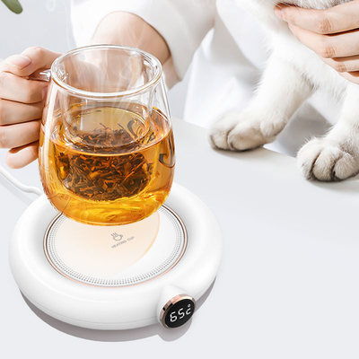 DC 5V USB Heating Warm Cup Mat Constant Temperature Coaster 3 Gear Digital Display Adjustment Timing Heater for Coffee M