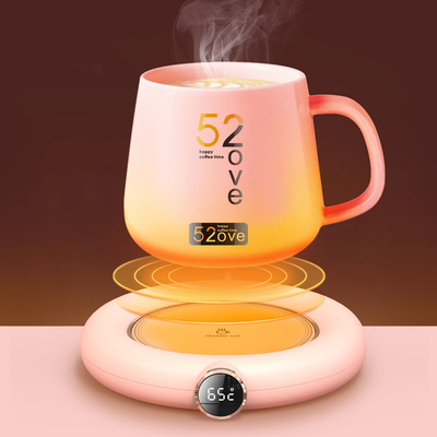 DC 5V USB Heating Warm Cup Mat Constant Temperature Coaster 3 Gear Digital Display Adjustment Timing Heater for Coffee M