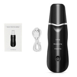 Ultrasonic Skin Scrubber Deep Cleaning Face Scrubber Vibrating Facial Cleansing Skin Spatula Peeling Beauty Instrument D