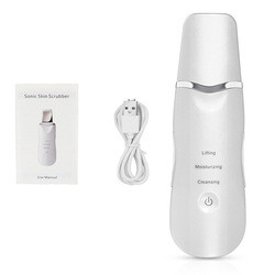 Ultrasonic Skin Scrubber Deep Cleaning Face Scrubber Vibrating Facial Cleansing Skin Spatula Peeling Beauty Instrument D