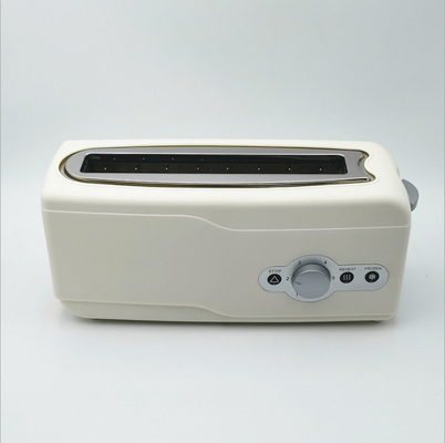 Timing Control Reheat Defrost Automatic Pop Up Plastic Toaster 750W Long Slot 2 Slice