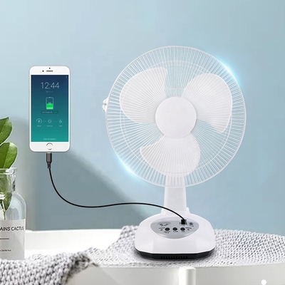 Hot Solar Desk Fan AC/DC 12-Inch Rechargeable Floor Fan Solar Power Panel Mobile Charging Lighting Desk Fan