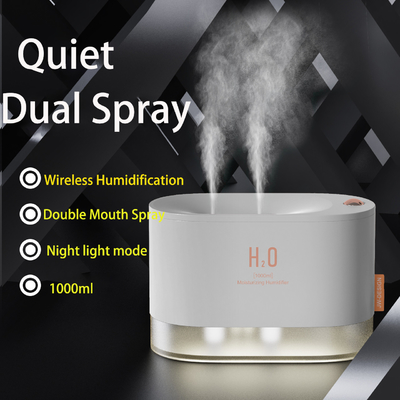 Amazon hot double spray large capacity humidifier cold mist humidifier air diffuser portable desktop wireless humidifier