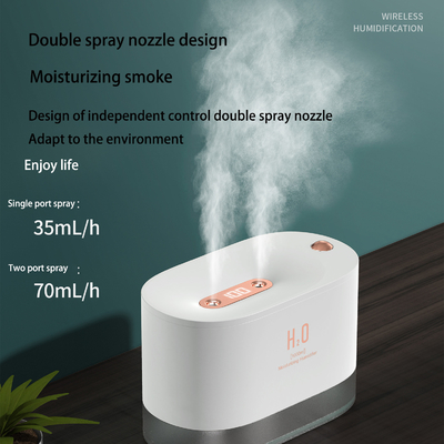 Amazon hot double spray large capacity humidifier cold mist humidifier air diffuser portable desktop wireless humidifier