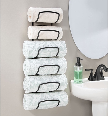 Stainless Steel Bathroom storage Shelf with Towel Bar Shower Rectangular Rack Wall Mounted Cosmetic Holder