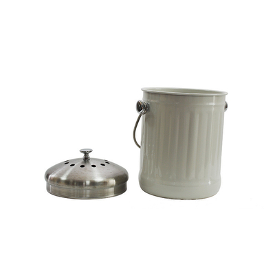 Kitchen Compost Bin for Counter or Under Sink Small Metal Indoor Home Apartment Eco Compost Pail