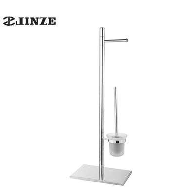 bathroom standing towel rack holder towel bar and toilet paper holder set