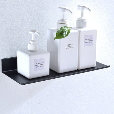 Bathroom Accessories Adhesive No Drilling Rack SUS304 Stainless Steel Black Organizer Storage Shelves