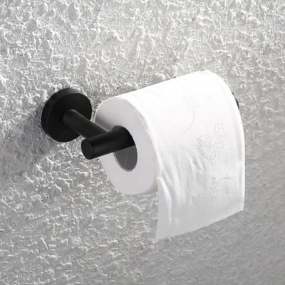 Modern Design Towel Rack Wall Mounted Black Paint Bathroom Accessories Set