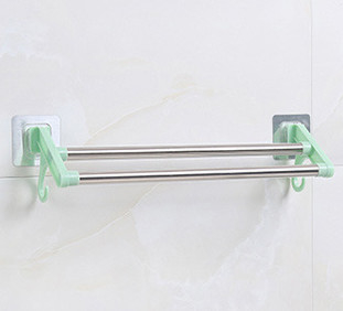 Perforation-Free Stainless Steel Wall Rowel Rack Bathroom Towel Rack