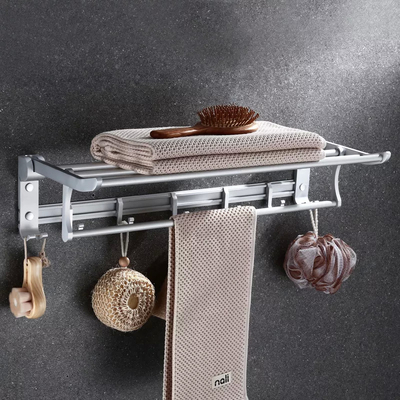 Modern Design Decor Stainless Steel Black Wall Mount Towel Rack Toilet Holder Bathroom Accessories Set Organizer