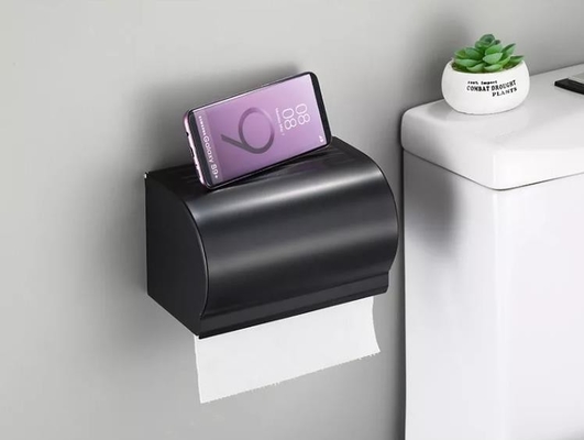 Modern Design Decor Stainless Steel Black Wall Mount Towel Rack Toilet Holder Bathroom Accessories Set Organizer