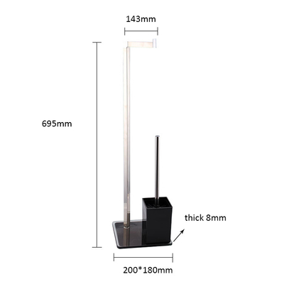 Toilet Brush and Towel Holder Set Multi-function Hotel Standing 401 Stainless Steel Cleaning Brush 304 SUS Stainless Ste