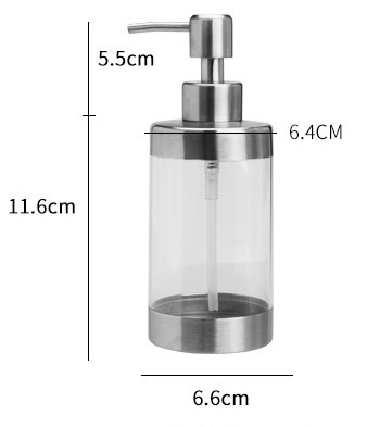 350ml stainless steel and glass liquid soap dispensers Kitchen Sink and Bathroom Soap Dispenser