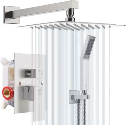 Bathroom shower mixer 360 degrees rotating thermostatic waterfall rainfall ceiling water saving shower mixer head