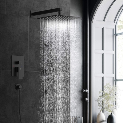 Bathroom shower cabin mixer 12 inch ceiling water saving flow 360 degrees rotating rainfall thermostatic shower head