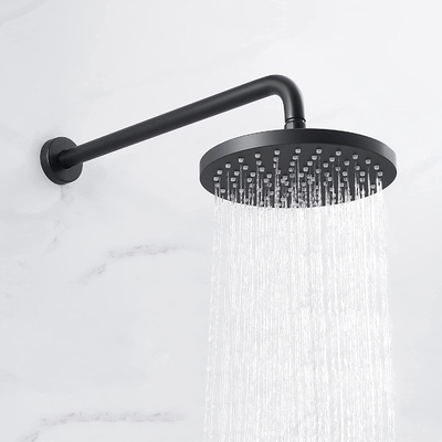Kingze ceiling shower mixer set bathroom black in wall mounted faucet column rainfall mixer bar shower heads