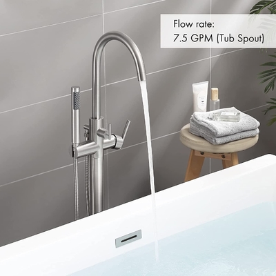 OEM ODM duschkopf freestanding bathtub faucet stainless steel water tap shower filler mixer waterfall faucet set