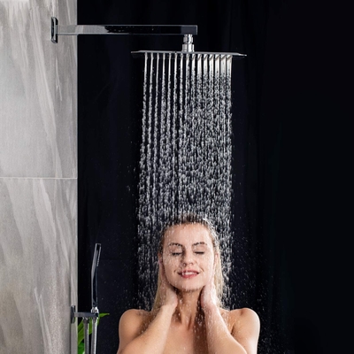 OEM bathroom accessories waterfall black ceiling cabezal de ducha 3 way mounted rainfall shower head