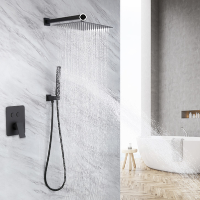 cUPC UPC Waterfall Water Saving Shower Head 8inch 10inch 12inch 16inch wall mount rainfall thermostatic mixer shower set