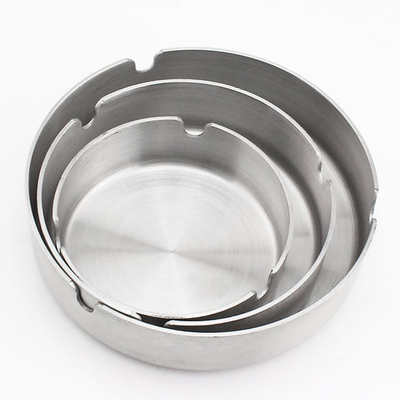 Round/ Stainless Steel Ashtray Ashtrays for Outdoors and Home/Car Ash Tray for Home Office Decoration