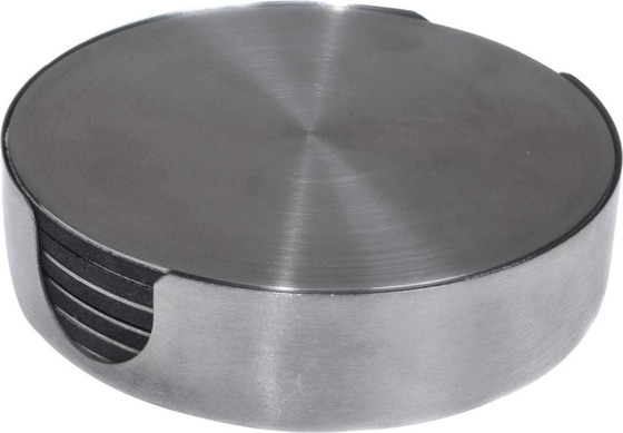Modern Stainless Steel Round Coasters for for hot or cold drinks