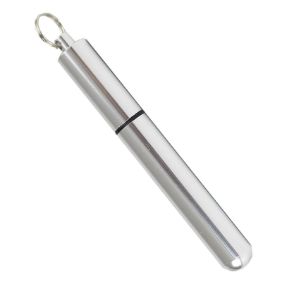 Pocket Toothpick Holder Metal Pill Case with Key Ring Portable Toothpick