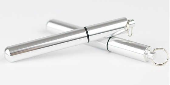 Pocket Toothpick Holder Metal Pill Case with Key Ring Portable Toothpick