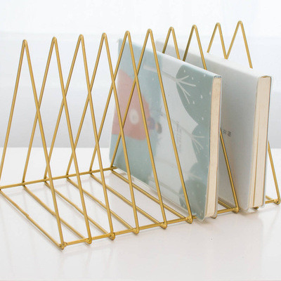 Amazon Hot Sale Stainless Steel Triangle Book Shelf Document Holder