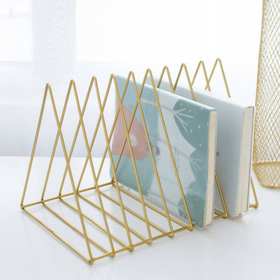 Amazon Hot Sale Stainless Steel Triangle Book Shelf Document Holder