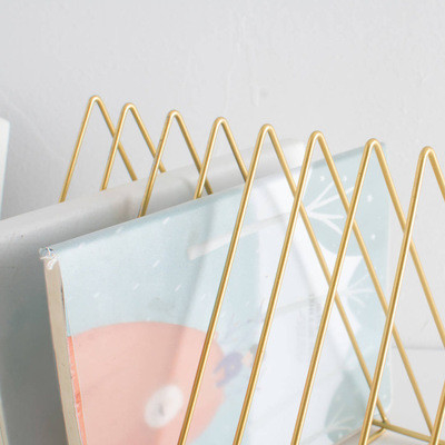 Amazon Hot Sale Stainless Steel Triangle Book Shelf Document Holder
