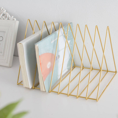 Amazon Hot Sale Stainless Steel Triangle Book Shelf Document Holder