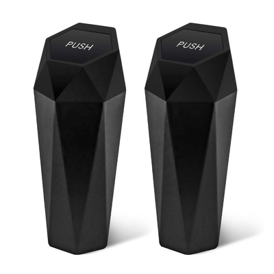 Leakproof Vehicle Trash Bin Easy Clean Up Car Trash Can with Lid New Car Dustbin Diamond Design