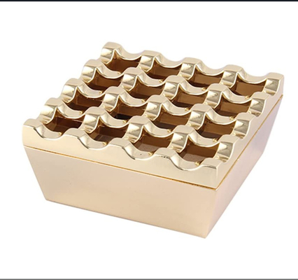 Small Unique Luxury 16 Grids Stainless Steel Square Cigarette Ashtray