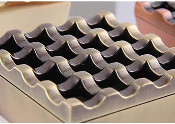 Bronze 16 Grids Vintage Metal Small Cigar Ashtray Novelty Fashion Windproof Cigarettes Ashtray