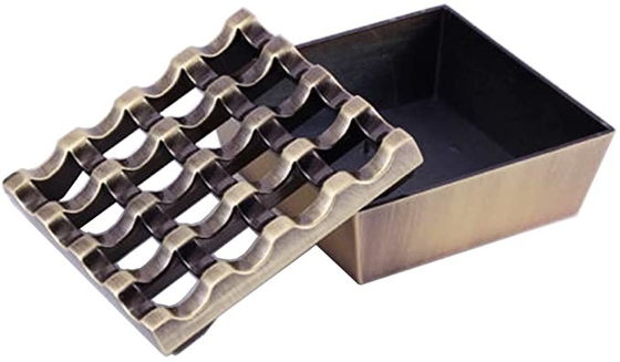Bronze 16 Grids Vintage Metal Small Cigar Ashtray Novelty Fashion Windproof Cigarettes Ashtray