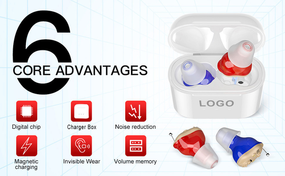 Mini Invisible CIC Ear Hearing Aids Personal Rechargeable Amplifier For Hearing Impaired