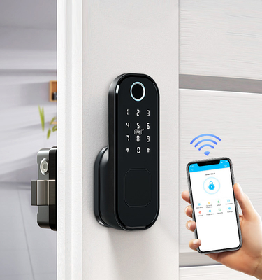 Wireless Smart Fingerprint Door Lock Surface Mounted Rim Door Lock