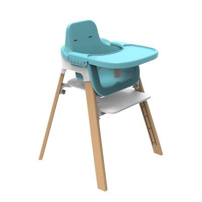 Easy Moving Adjustable Plastic Foldable Baby High Chair For Feeding