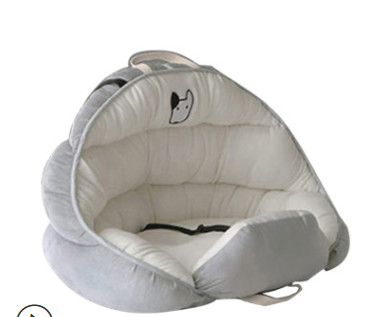 Luxury Dog Bed Cushion Pp Cotton Filled Carrier Portable Dog Car Safety Seat Bed