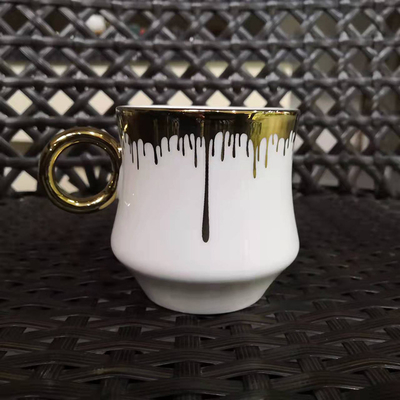 Ceramic Mugs Fashion Coffee Cups Nordic Blank OEM Porcelain White Gold Mug