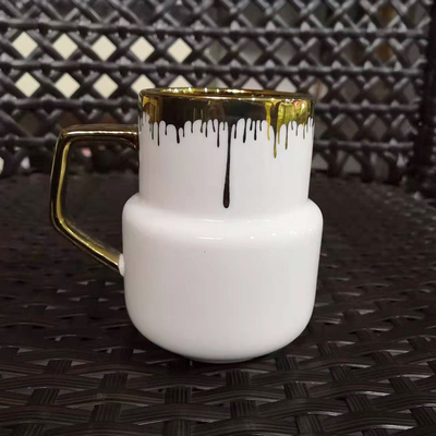 Ceramic Mugs Fashion Coffee Cups Nordic Blank OEM Porcelain White Gold Mug