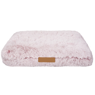 Plush Memory Foam Warm Dog Plush Pet Bed Cushion Pink Grey