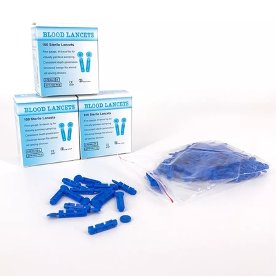 Sterile Reusable Lancing Device Twist Top Blood Lancet With Plastic Handle
